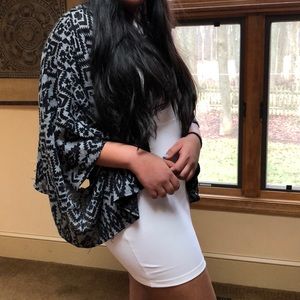 Black & Grey Aztec Print Cardigan